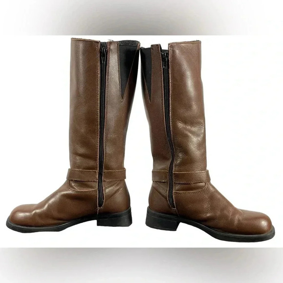💥HOST PICK💥 Martino Brown Leather Tall Boots Made In Quebec Size 6 - Picture 5 of 8